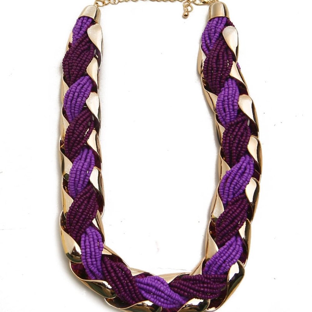 Purple and Gold Necklace